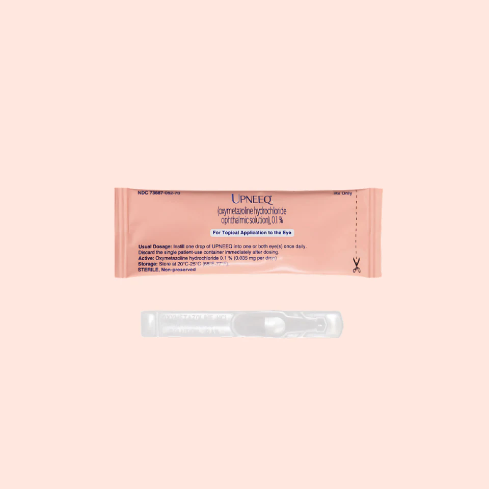 Upneeq single-use foil pouch and ophthalmic solution vial